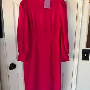 Vibrant Fuchsia Long Sleeve Dress